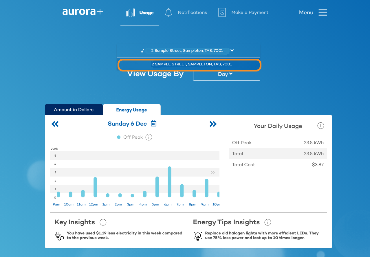 aurora+ energy data