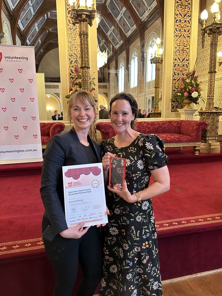 Aurora Energy Receives Volunteering Tasmania’s Volunteer Impact Award - winners