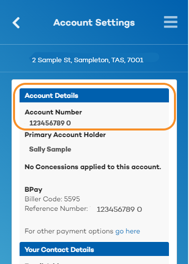 account number