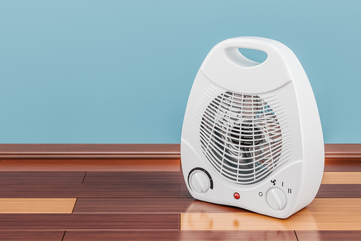 Portable fan heater