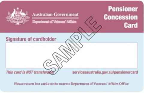 Pensioner Concession Card Veterans Affairs Image