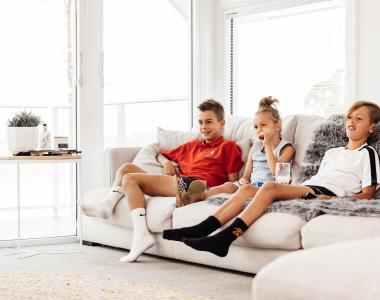 Kids on couch