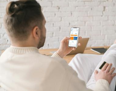 Image of man on phone