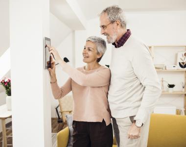 Couple using electricity 
